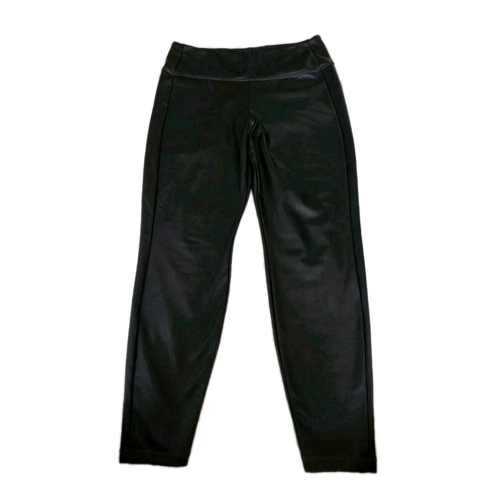 Athleta High Rise Women's Petite Large Faux Leather Leggings Chic Funky